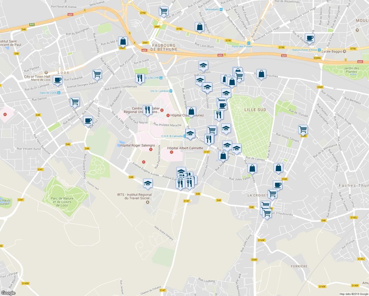 карта крамы Ліль