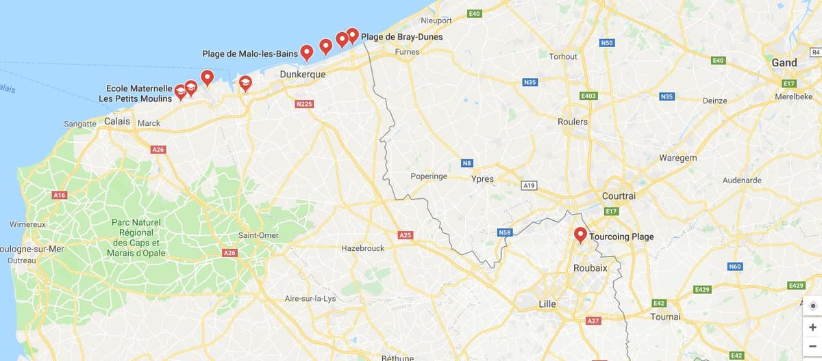 карта пляжу Ліль