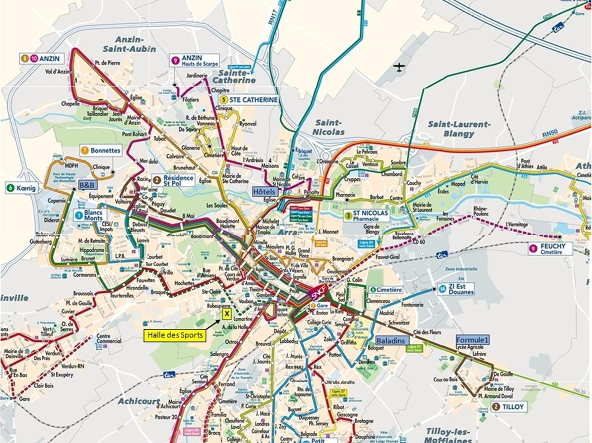 Ліль грамадскага транспарту карце