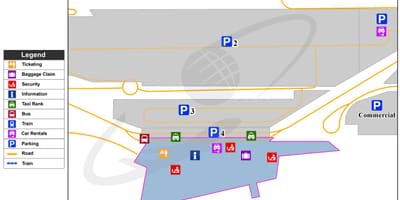 Карта аэрапорта Ліль