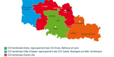 Карта Францыі Ліль вобласці