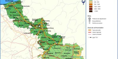 Тапаграфічная карта Ліль