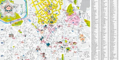 Карта цэнтра горада Ліль